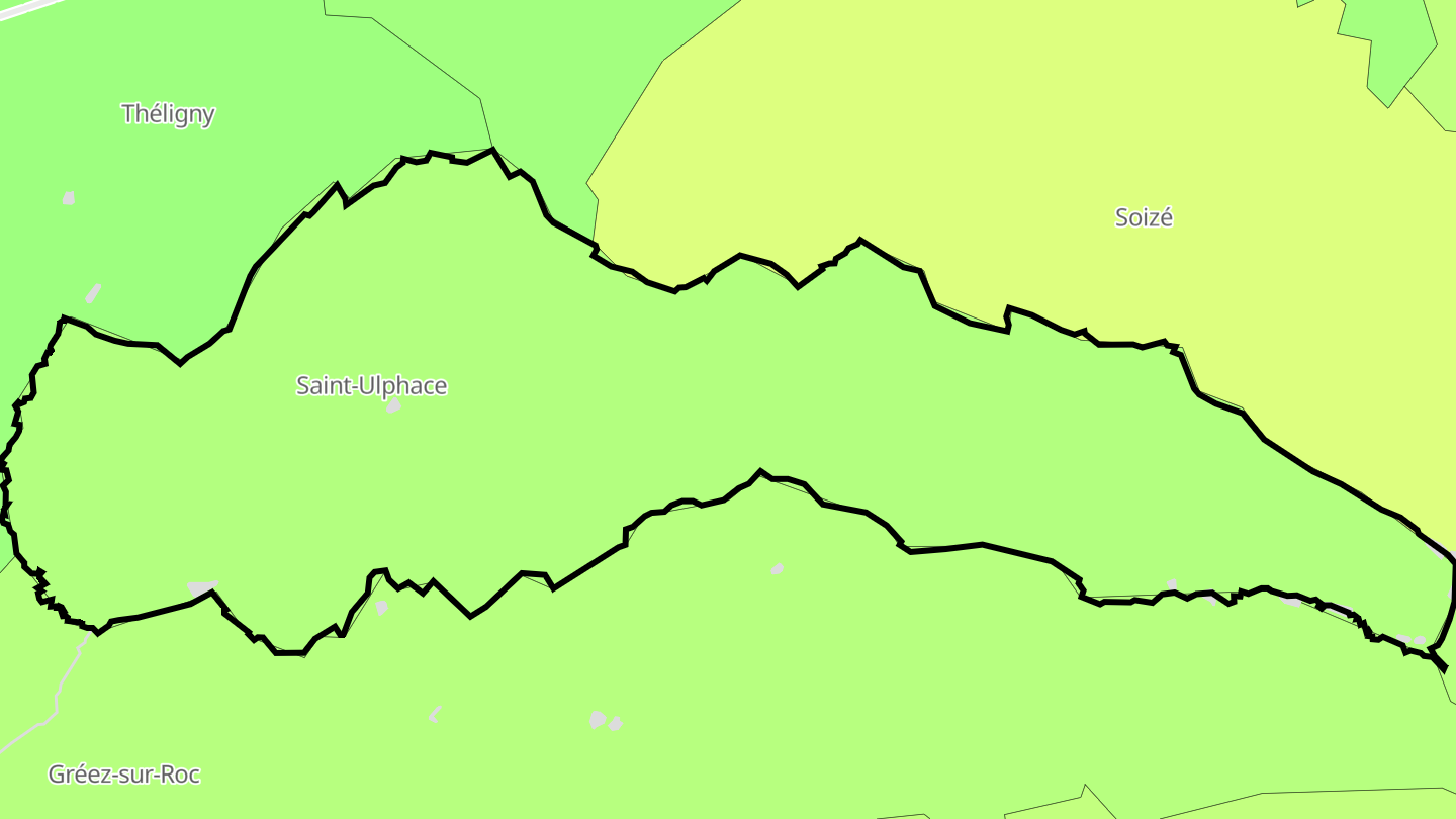 Carte des prix de l'immobilier Saint-Ulphace