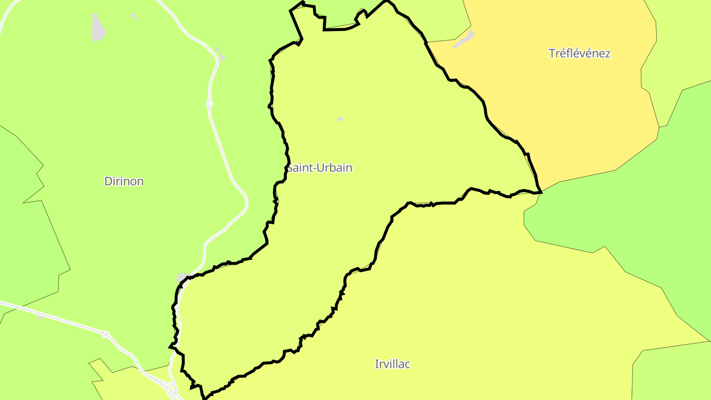 Carte des prix de l'immobilier Saint-Urbain