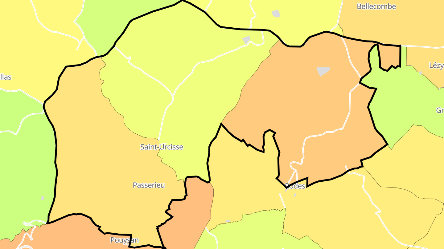 Carte des prix de l'immobilier Saint-Urcisse