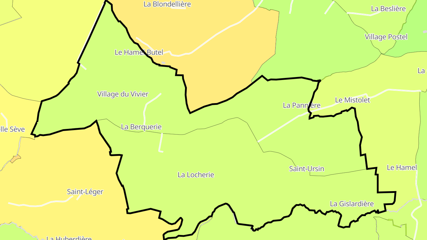 Carte des prix de l'immobilier Saint-Ursin