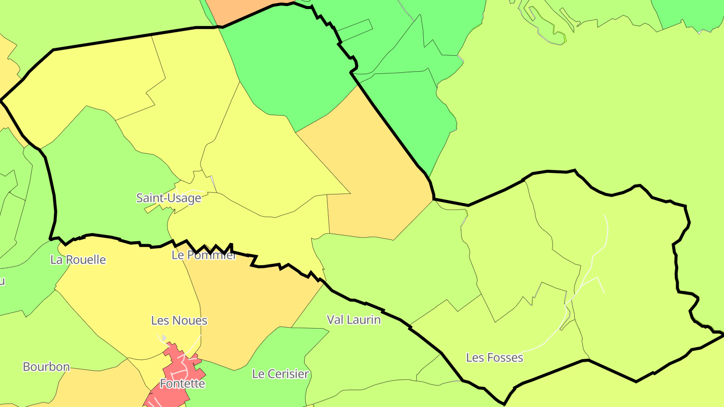 Carte des prix de l'immobilier Saint-Usage