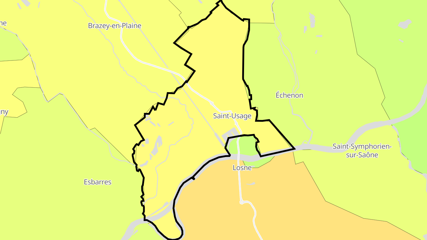 Carte des prix de l'immobilier Saint-Usage