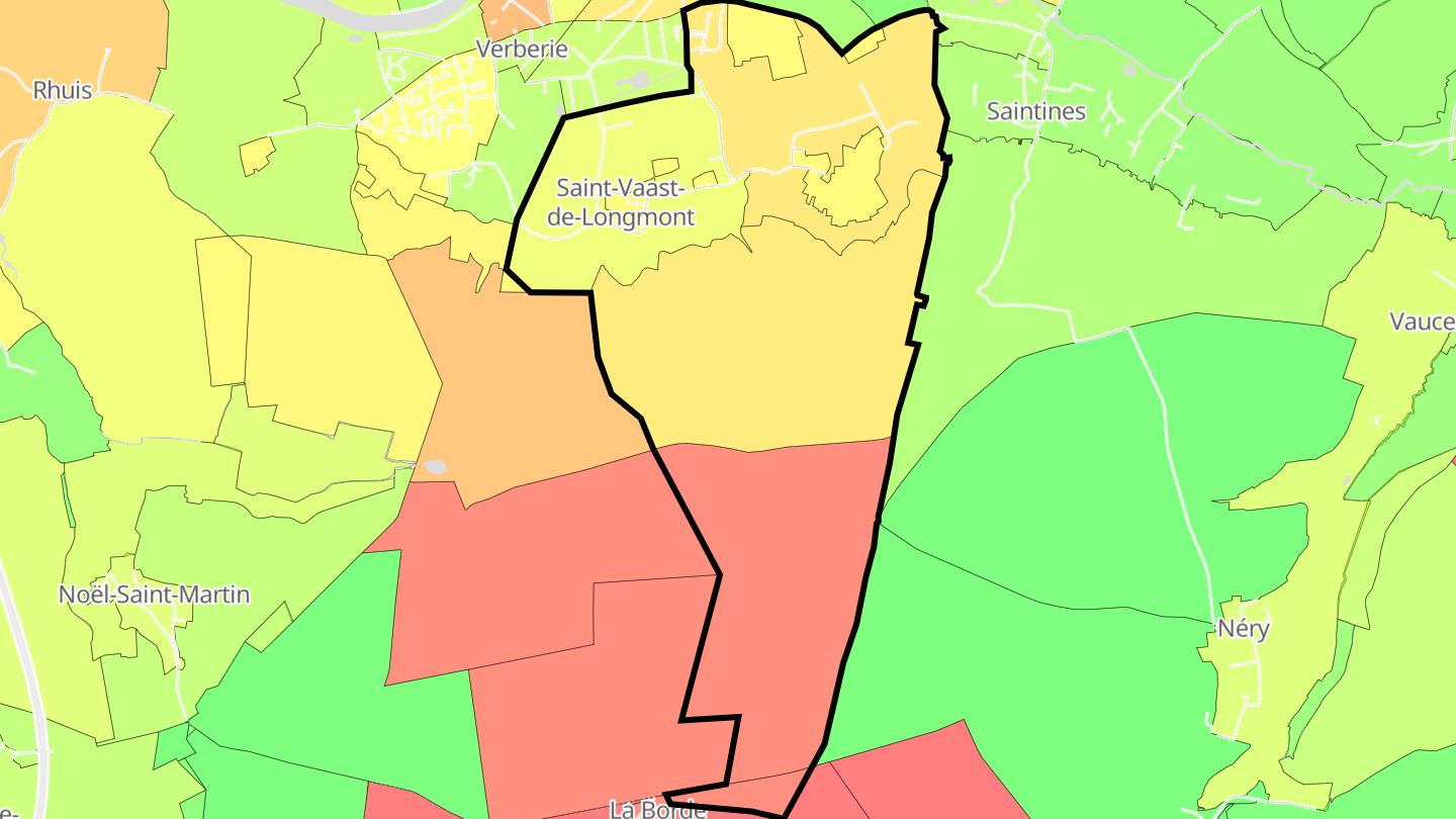 Carte des prix de l'immobilier Saint-Vaast-de-Longmont