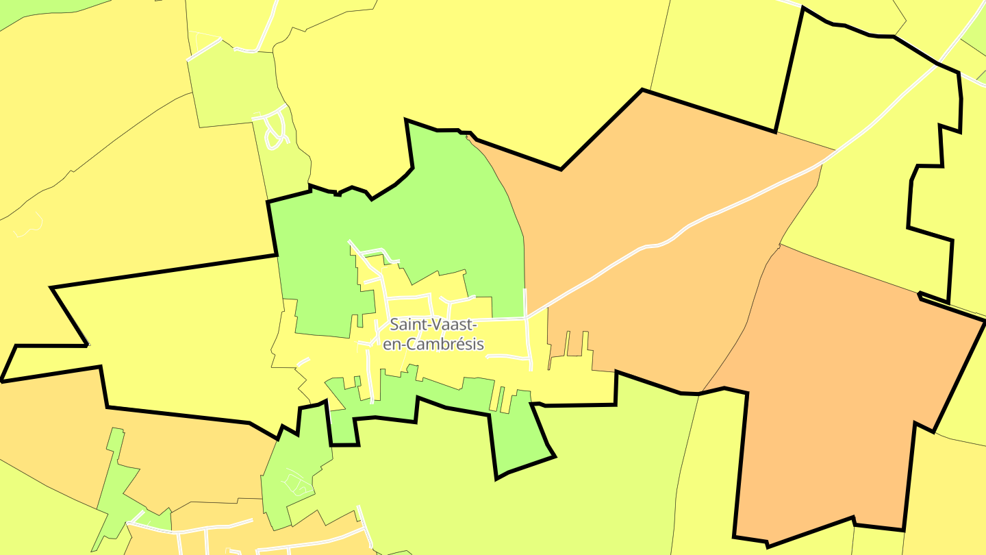 Carte des prix de l'immobilier Saint-Vaast-en-Cambrésis