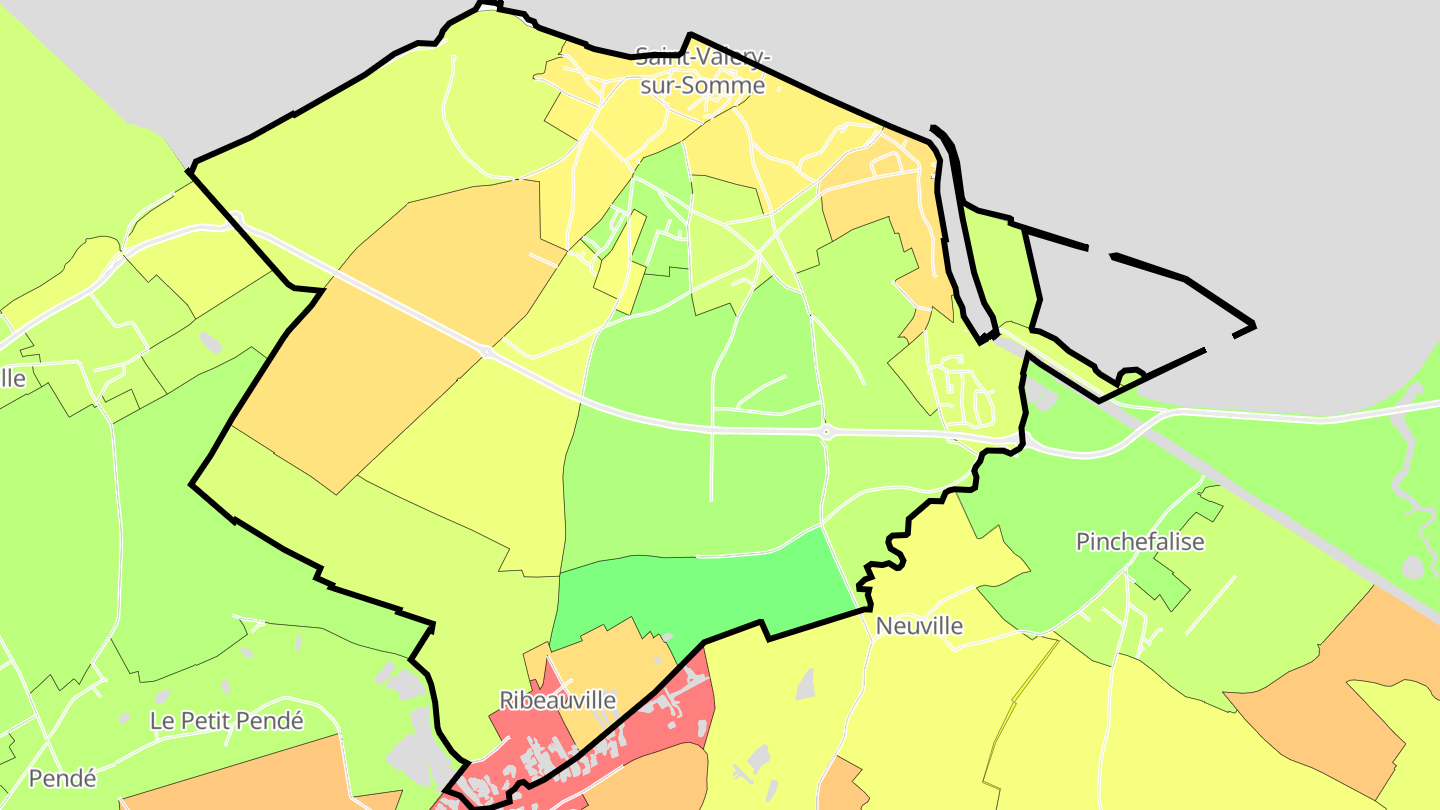Carte des prix de l'immobilier Saint-Valery-sur-Somme