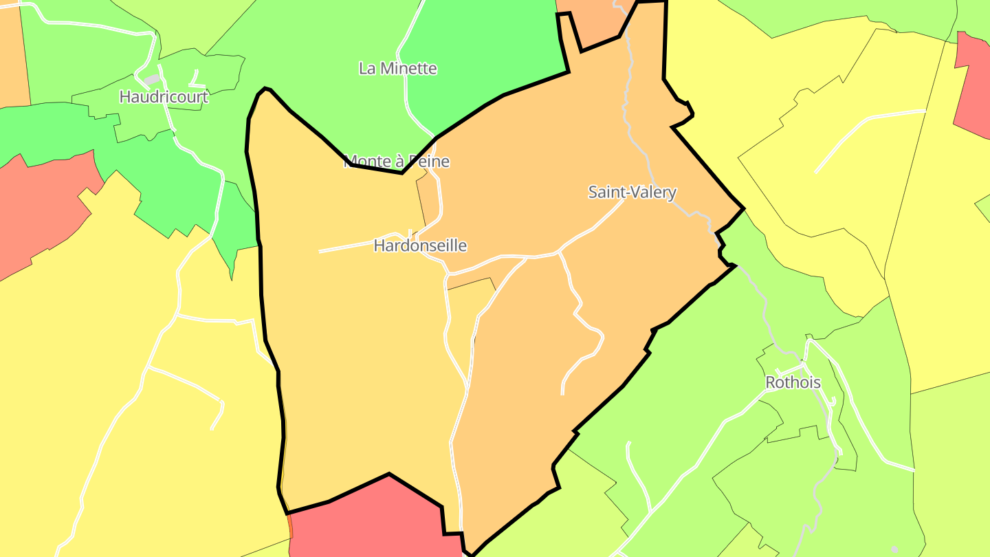 Carte des prix de l'immobilier Saint-Valery
