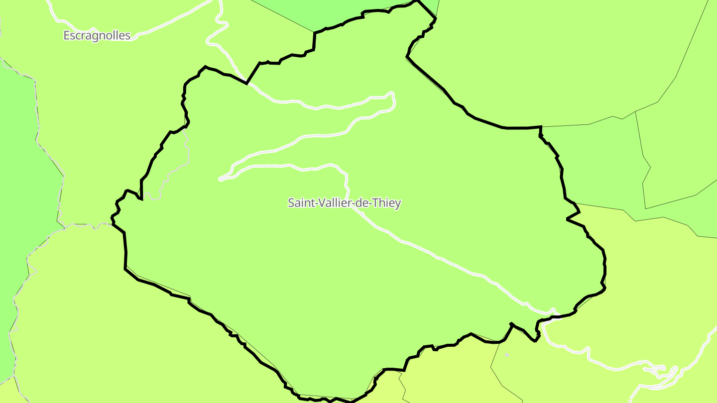 Carte des prix de l'immobilier Saint-Vallier-de-Thiey