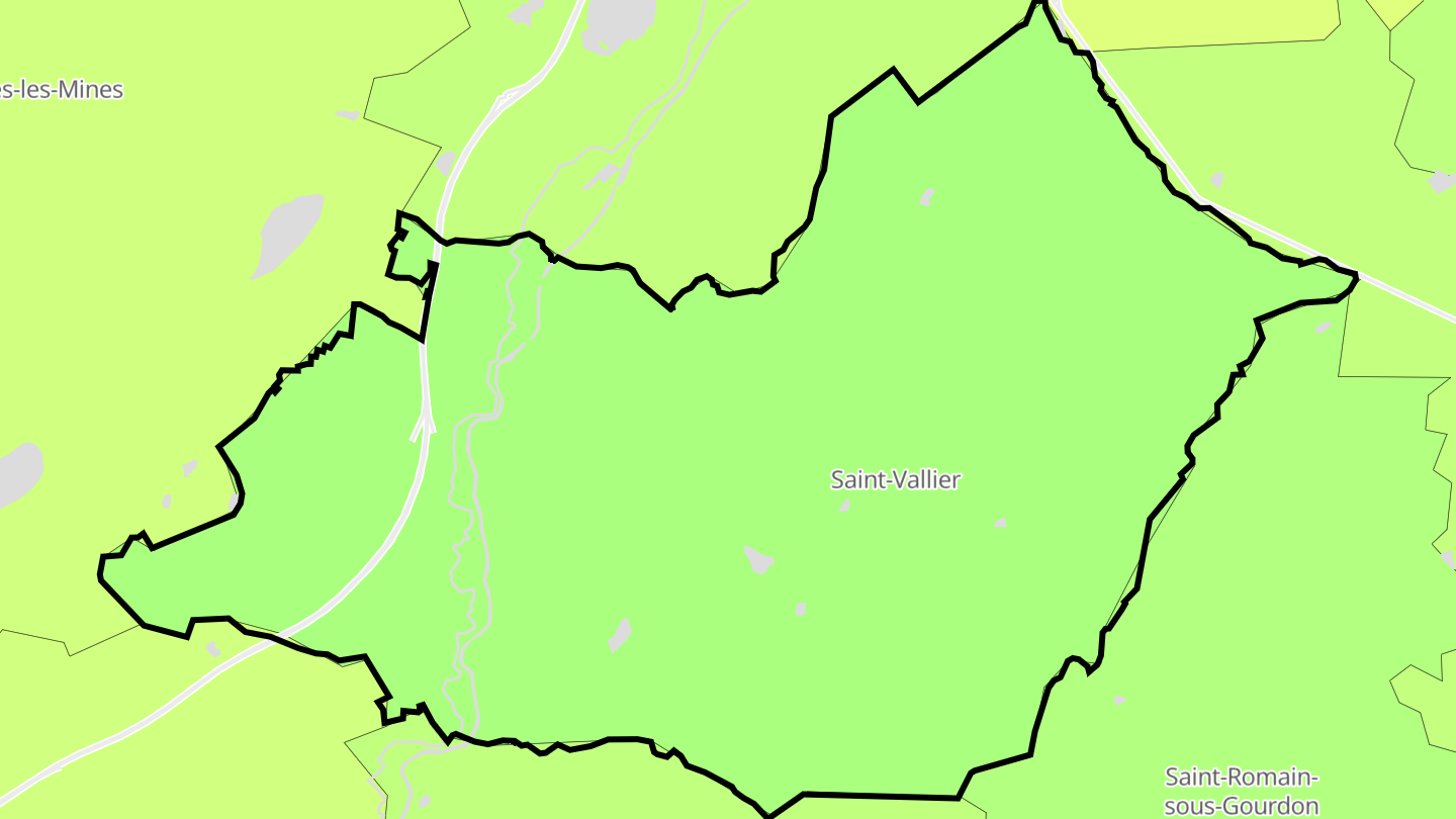 Carte des prix de l'immobilier Saint-Vallier