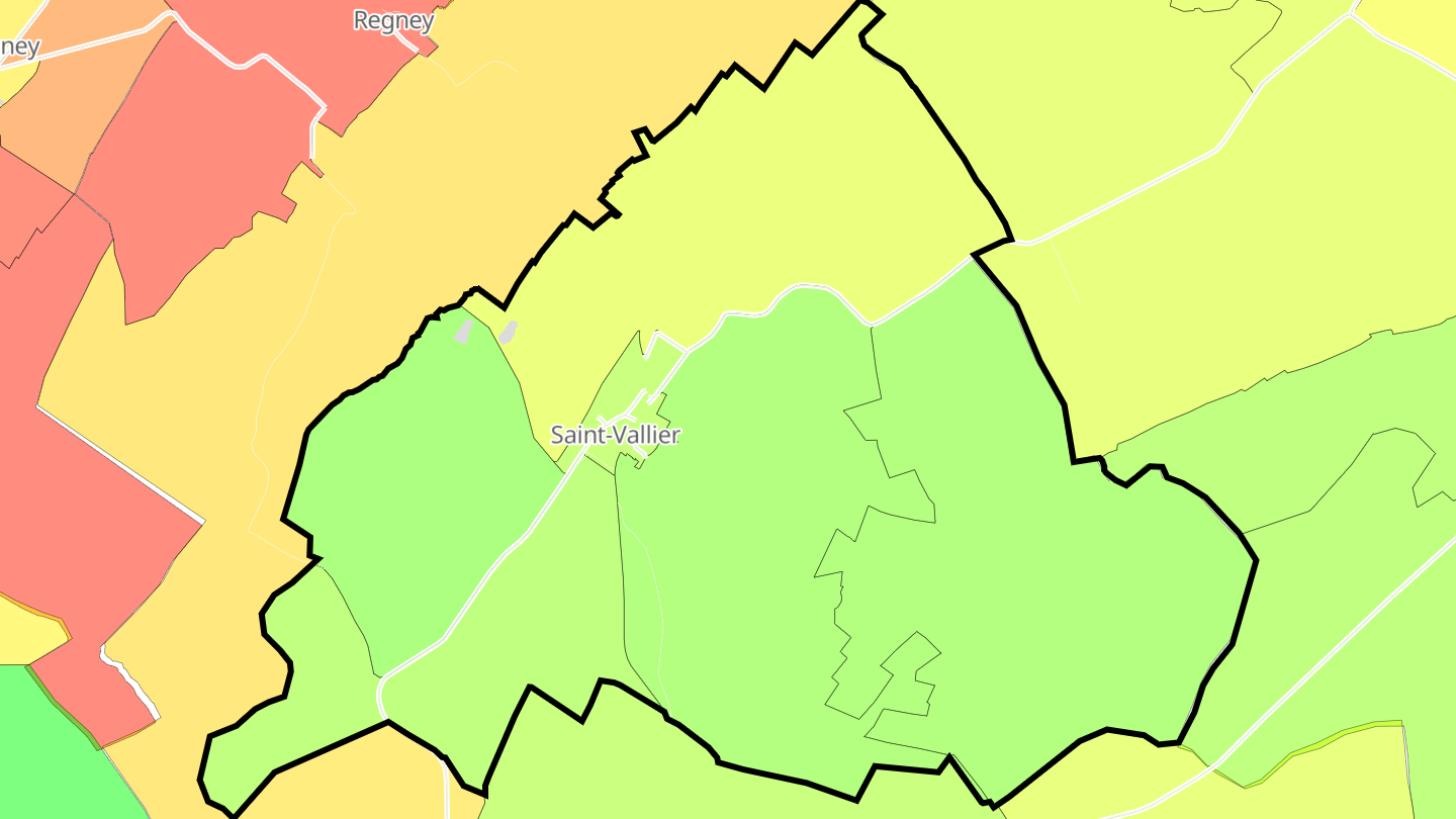 Carte des prix de l'immobilier Saint-Vallier