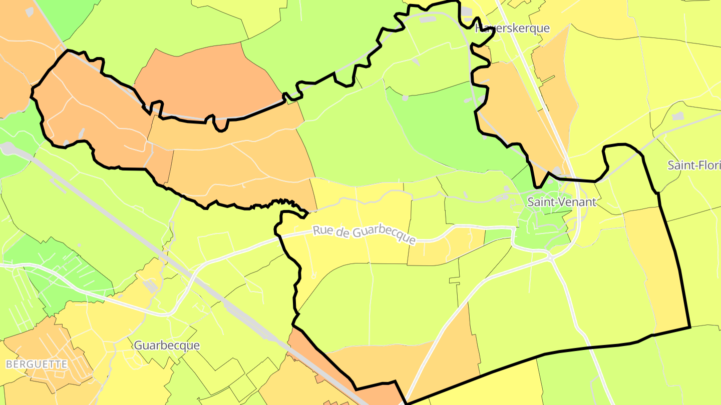 Carte des prix de l'immobilier Saint-Venant