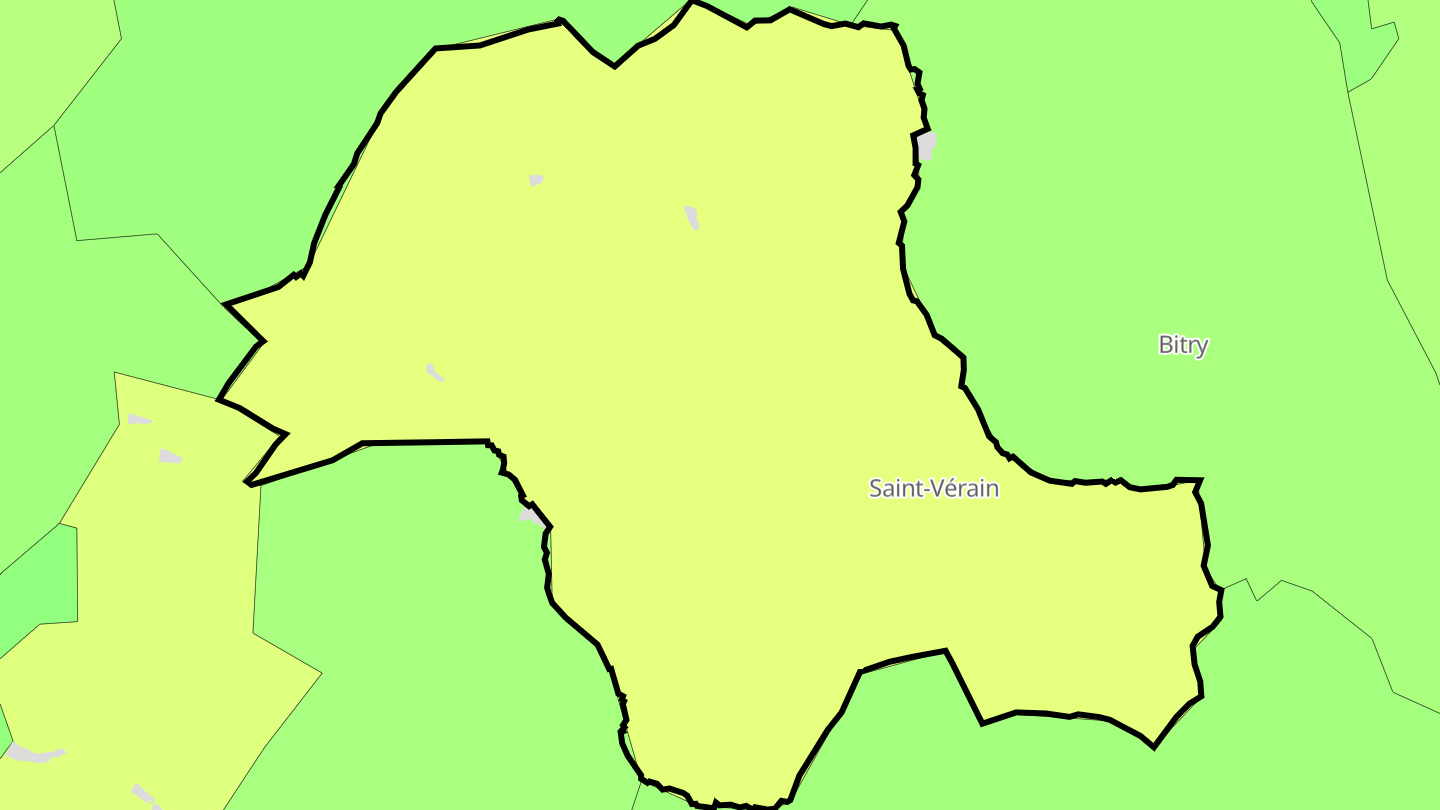Carte des prix de l'immobilier Saint-Vérain