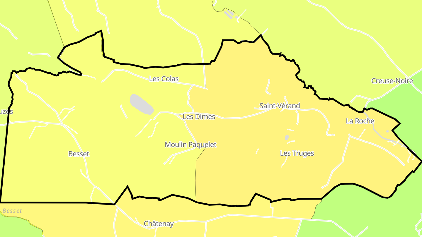 Carte des prix de l'immobilier Saint-Vérand