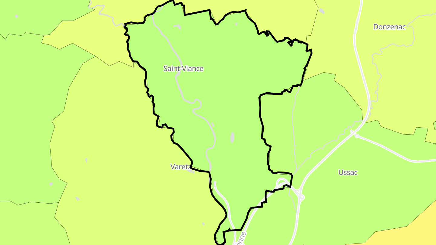 Carte des prix de l'immobilier Saint-Viance