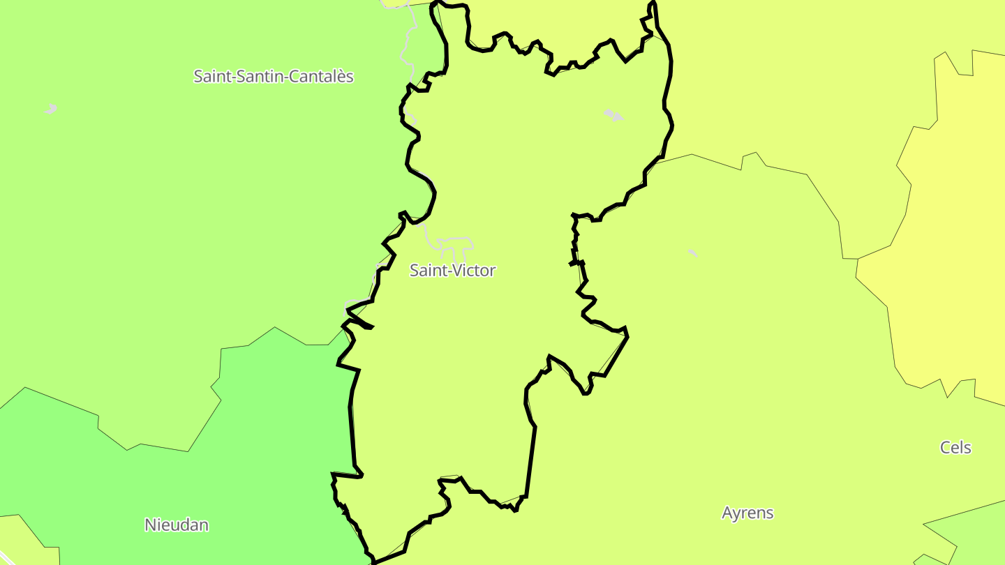 Carte des prix de l'immobilier Saint-Victor