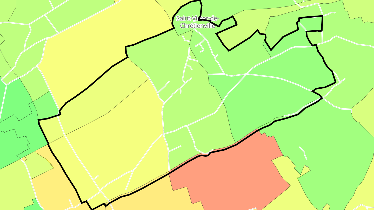 Carte des prix de l'immobilier Saint-Victor-de-Chrétienville