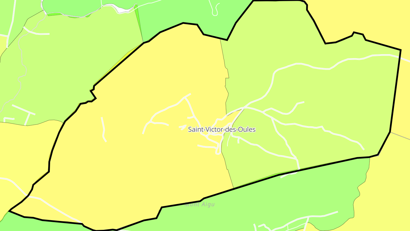 Carte des prix de l'immobilier Saint-Victor-des-Oules