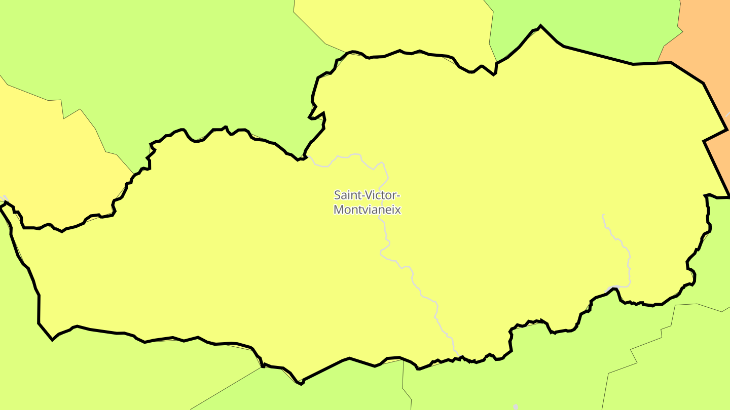Carte des prix de l'immobilier Saint-Victor-Montvianeix