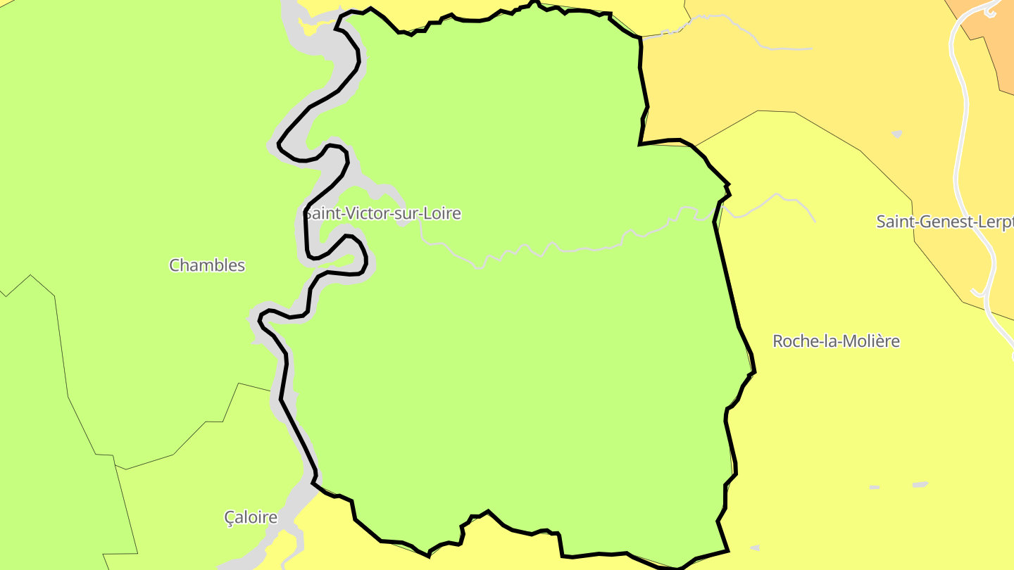 Carte des prix de l'immobilier Saint-Victor-sur-Loire