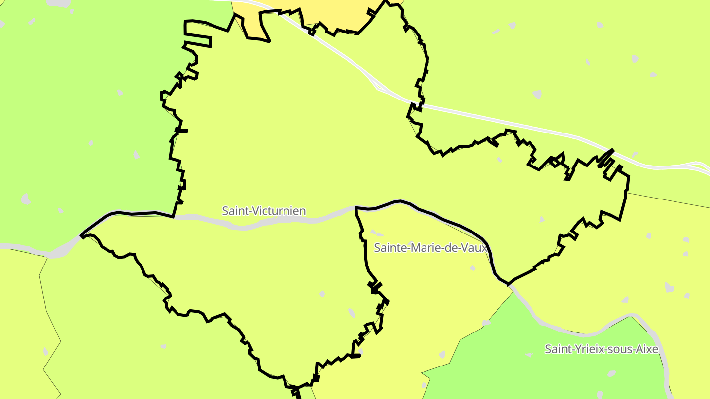 Carte des prix de l'immobilier Saint-Victurnien