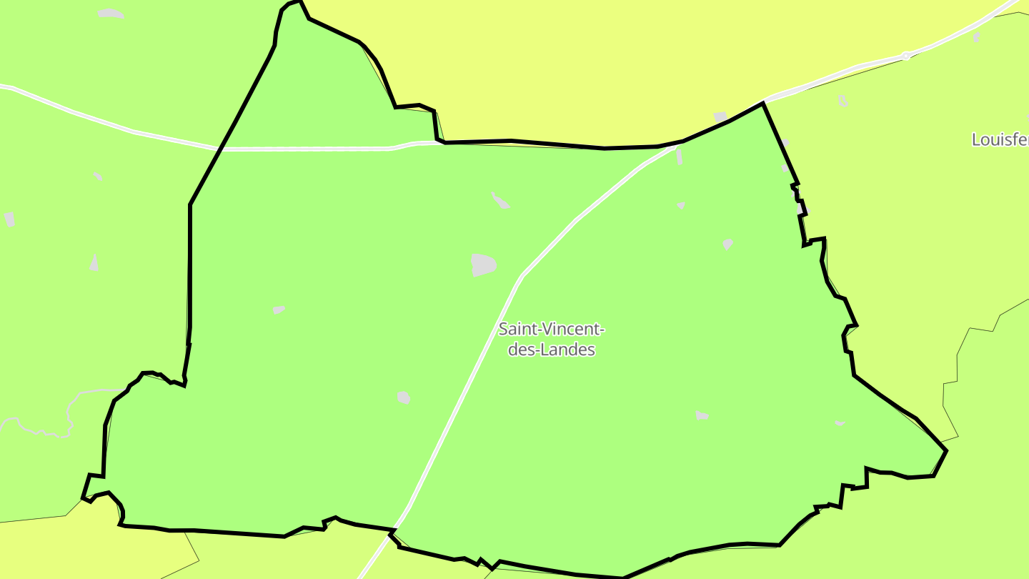 Carte des prix de l'immobilier Saint-Vincent-des-Landes