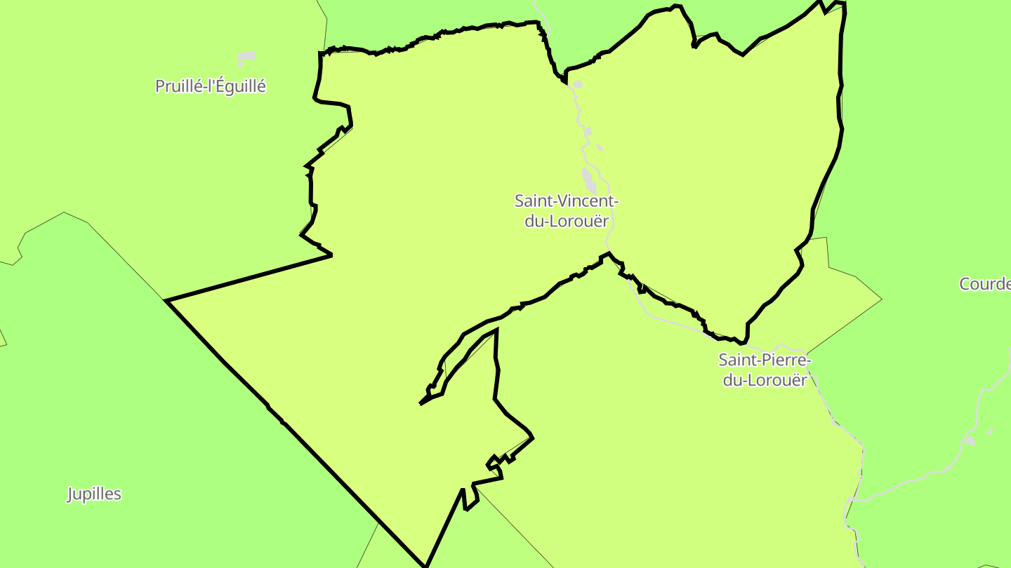 Carte des prix de l'immobilier Saint-Vincent-du-Lorouër