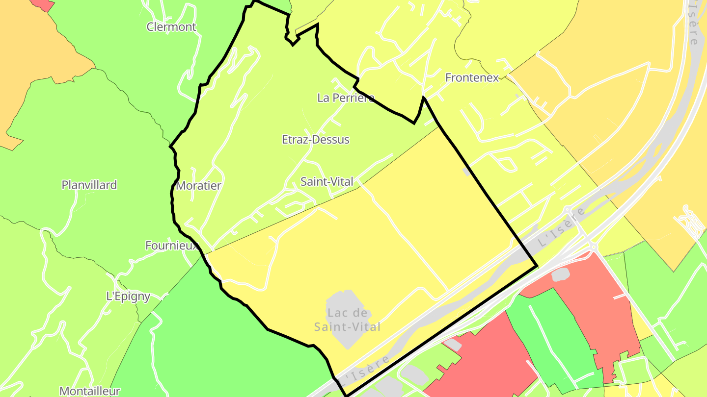 Carte des prix de l'immobilier Saint-Vital