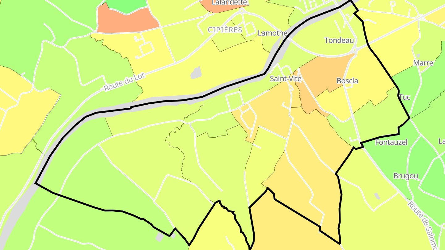Carte des prix de l'immobilier Saint-Vite