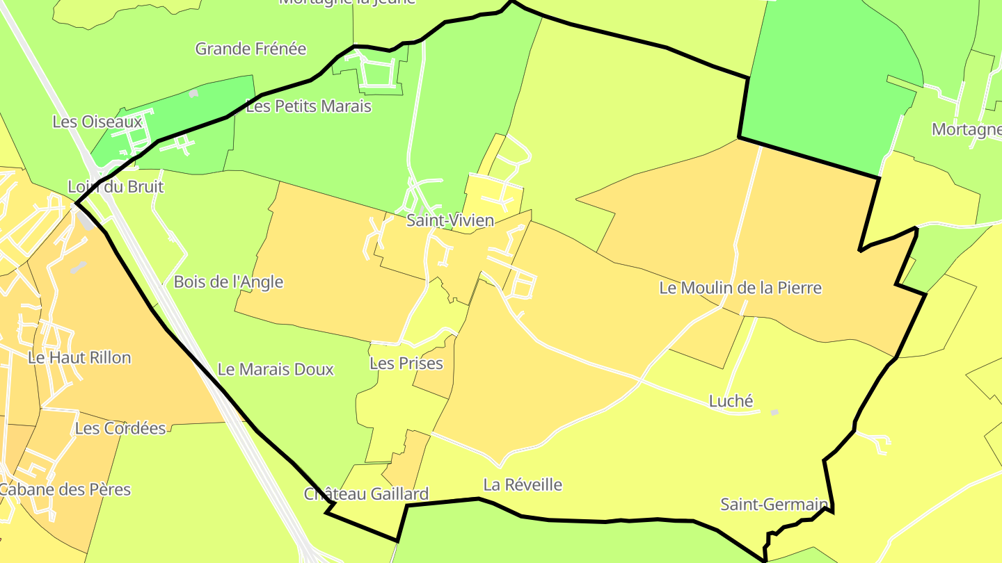 Carte des prix de l'immobilier Saint-Vivien