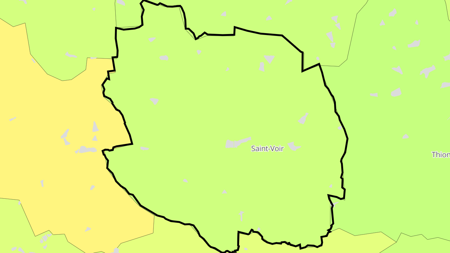 Carte des prix de l'immobilier Saint-Voir