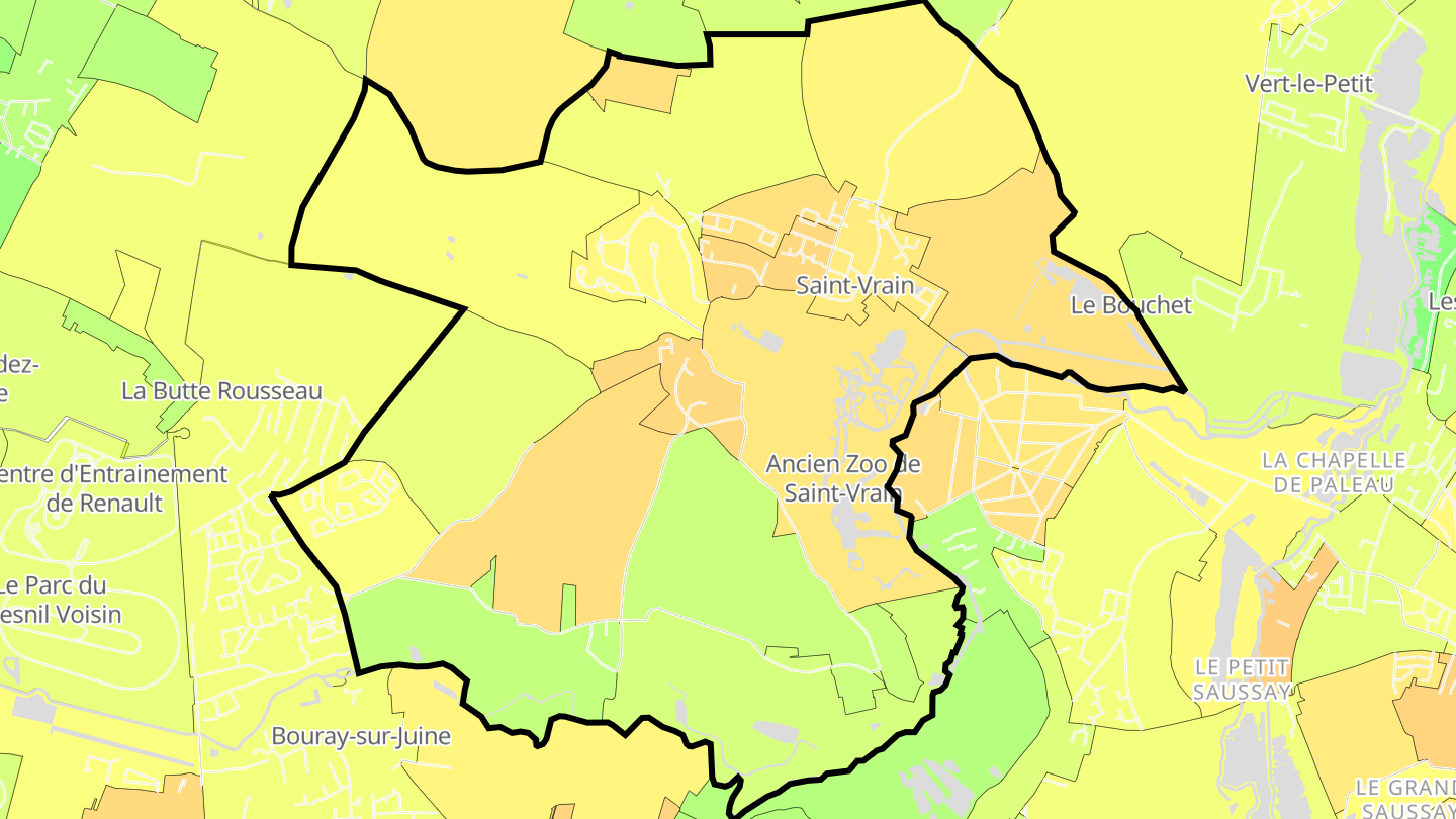 Carte des prix de l'immobilier Saint-Vrain