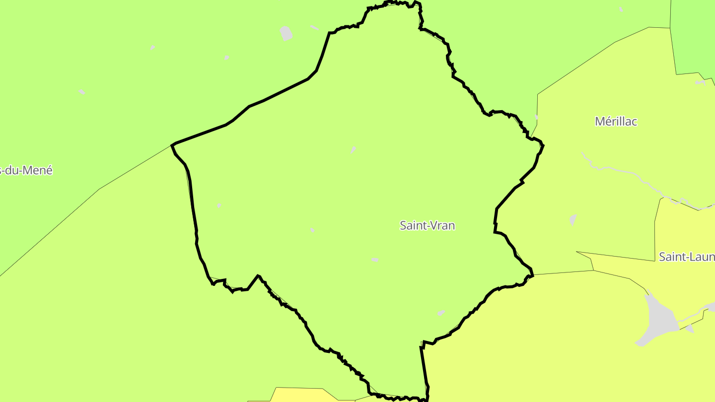 Carte des prix de l'immobilier Saint-Vran