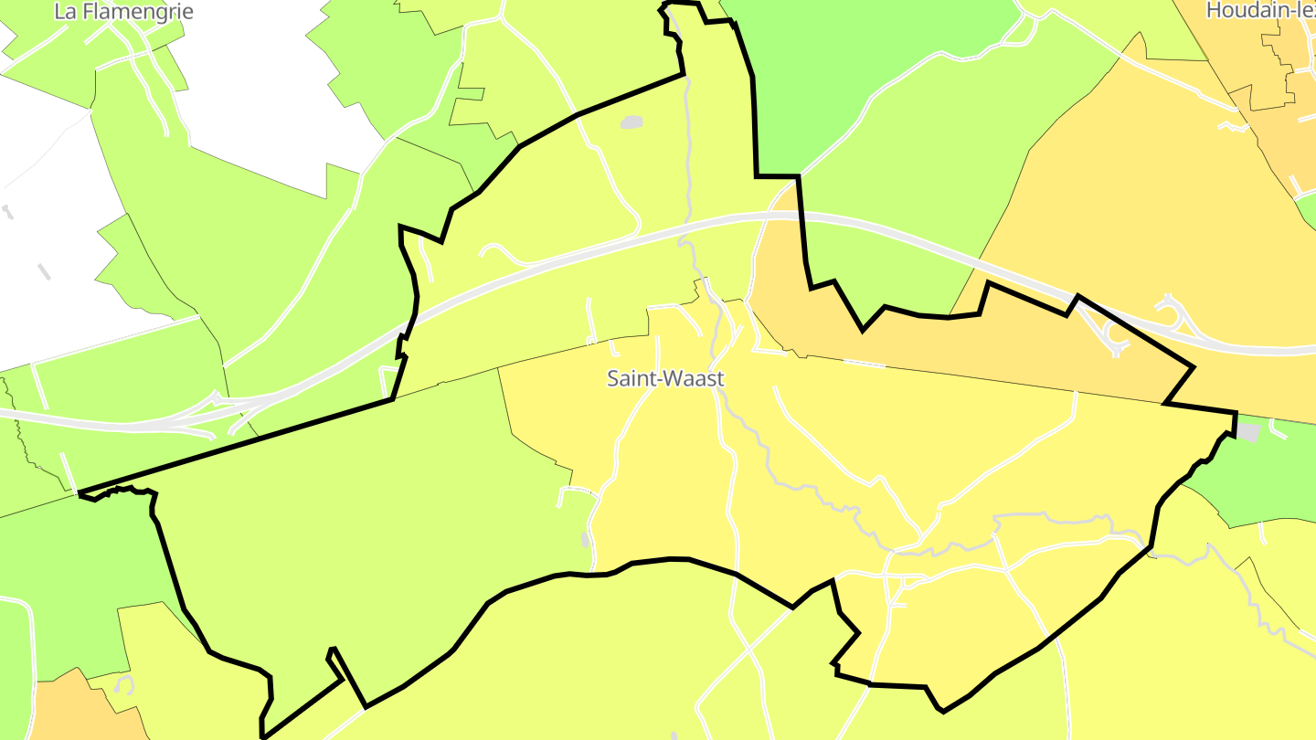 Carte des prix de l'immobilier Saint-Waast