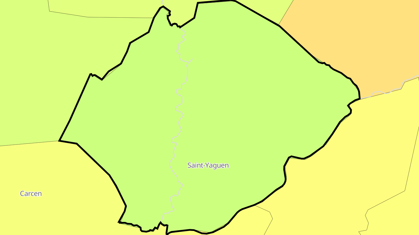 Carte des prix de l'immobilier Saint-Yaguen