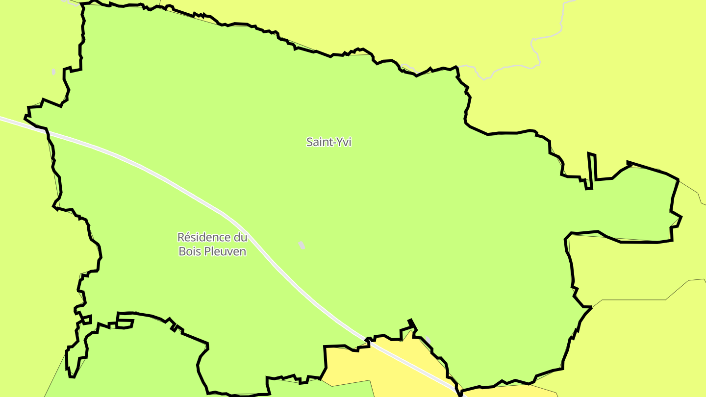 Carte des prix de l'immobilier Saint-Yvi