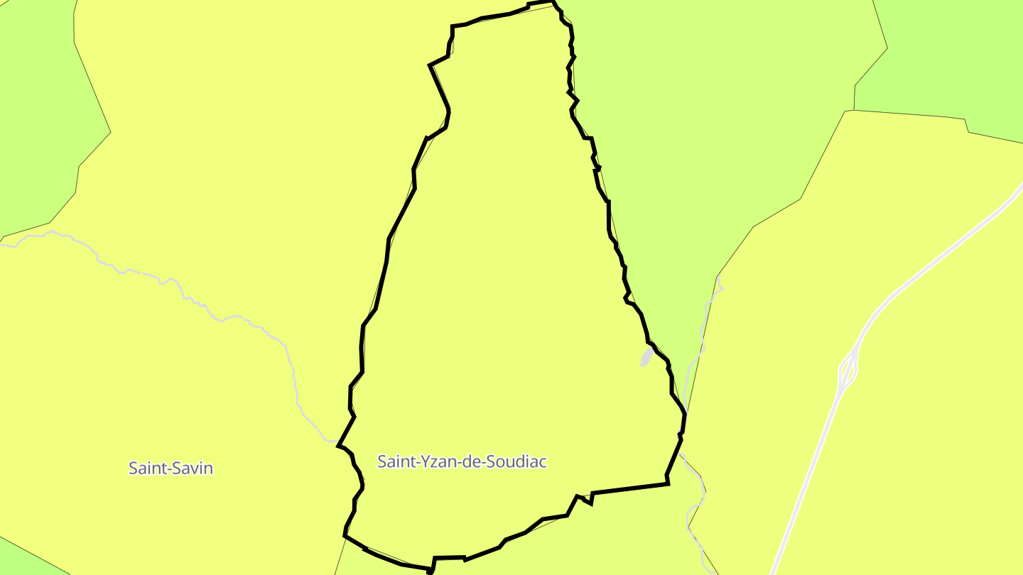 Carte des prix de l'immobilier Saint-Yzan-de-Soudiac