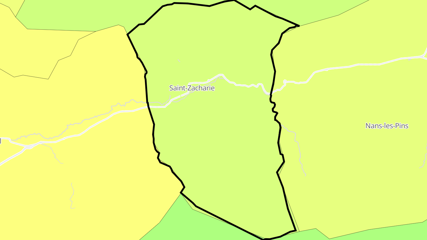 Carte des prix de l'immobilier Saint-Zacharie