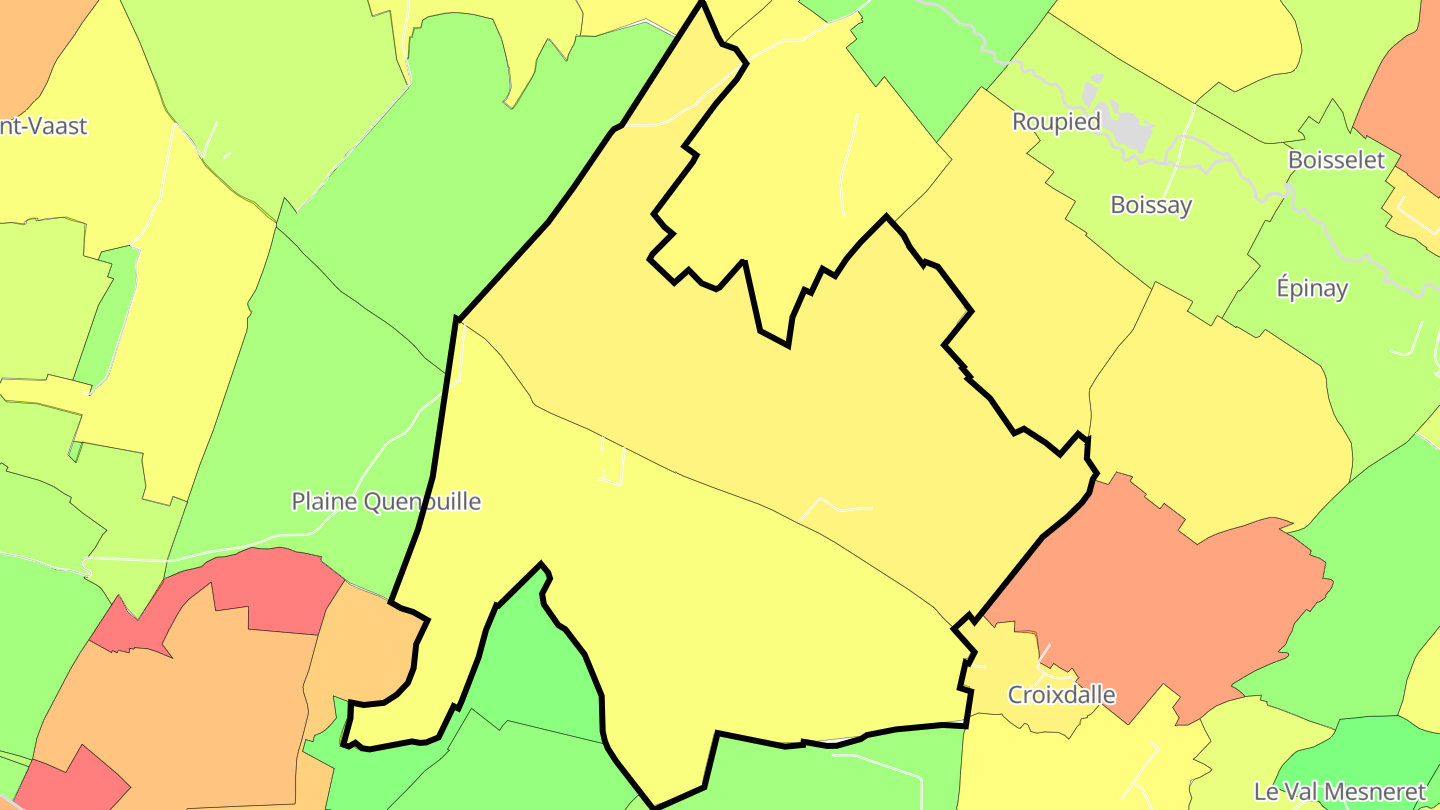 Carte des prix de l'immobilier Sainte-Agathe-d'Aliermont