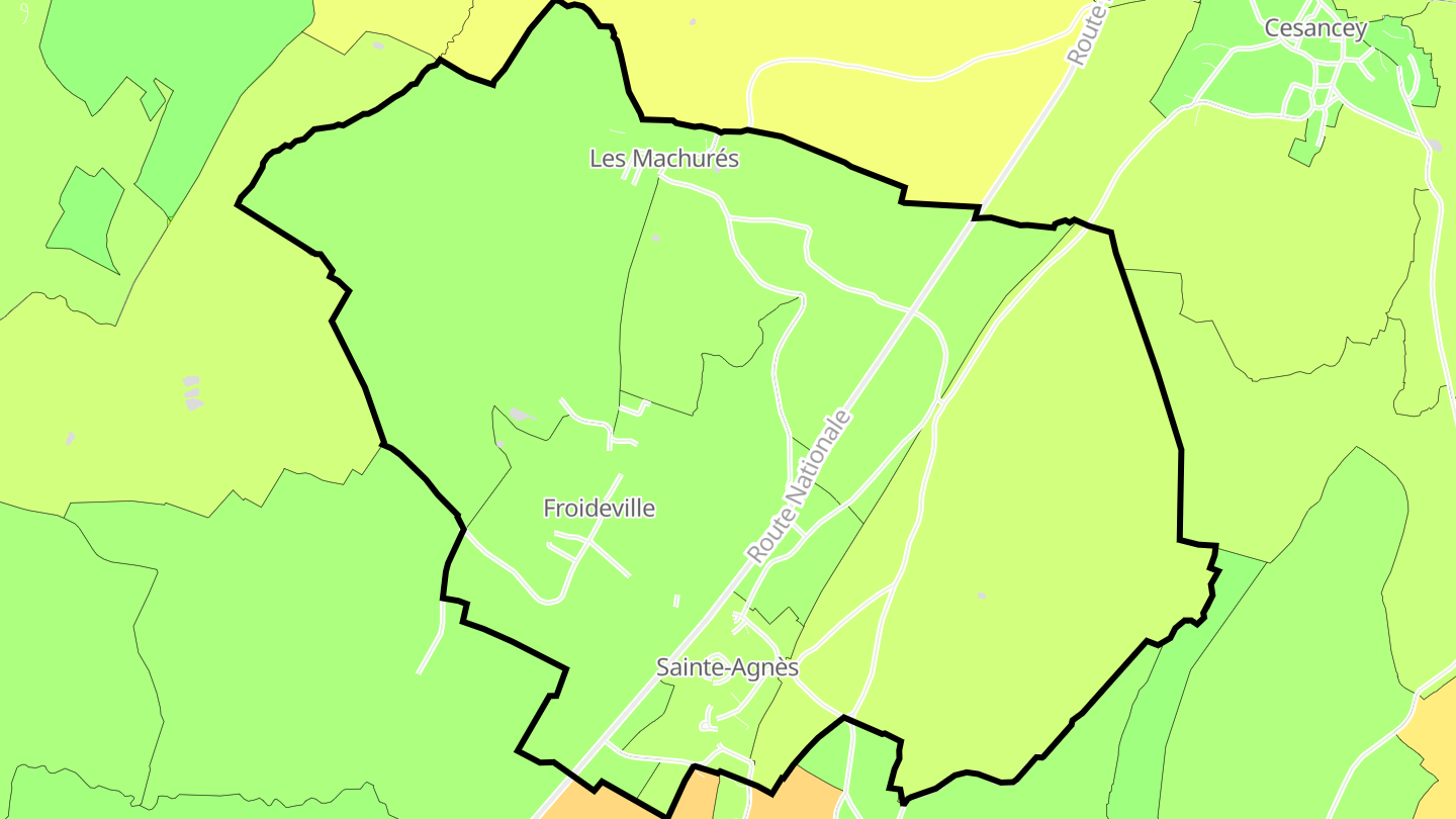 Carte des prix de l'immobilier Sainte-Agnès