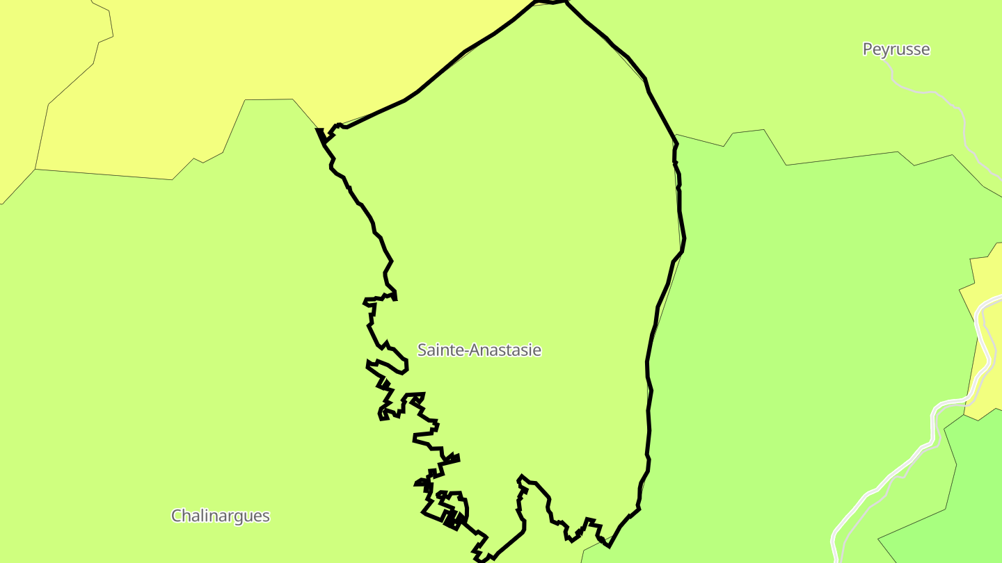Carte des prix de l'immobilier Sainte-Anastasie