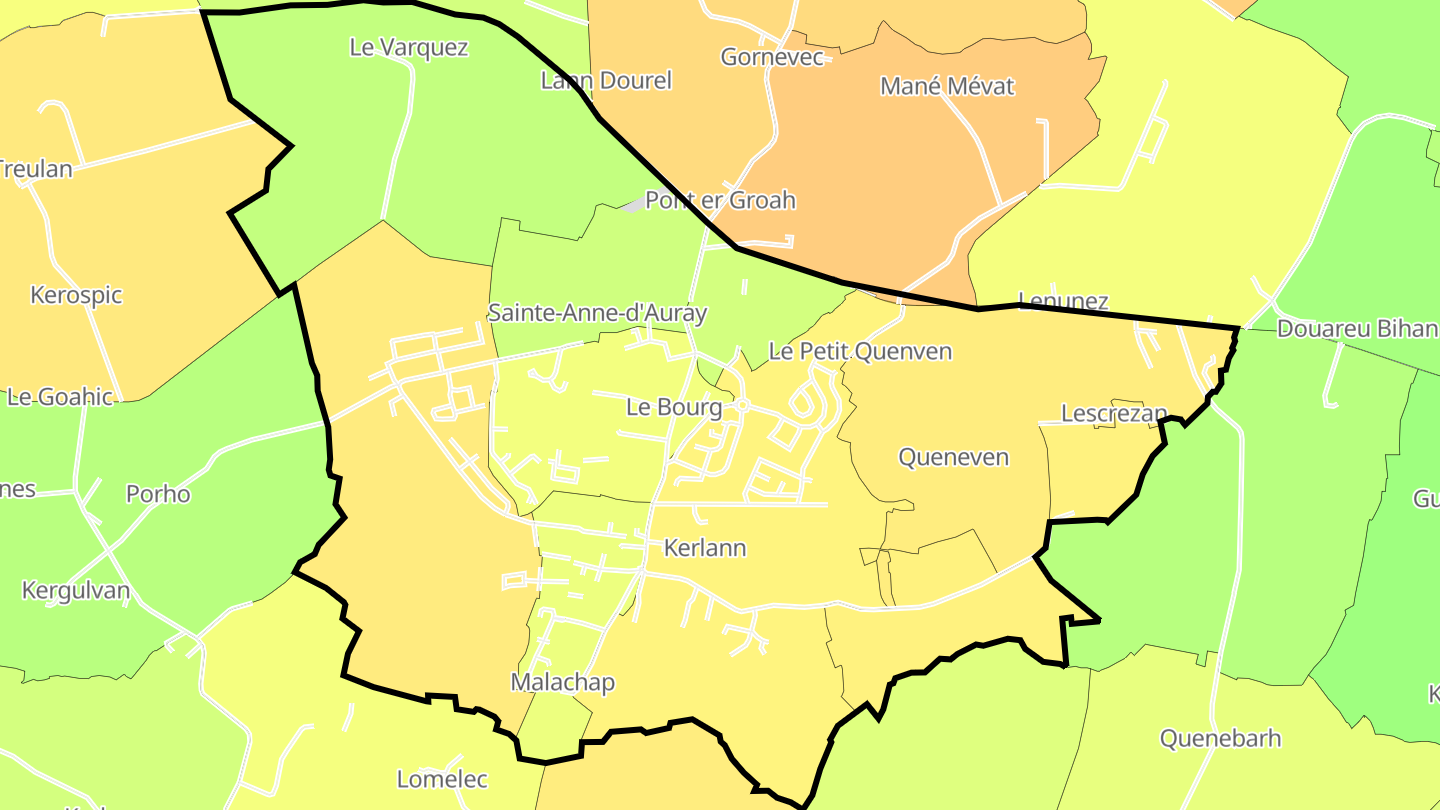 Carte des prix de l'immobilier Sainte-Anne-d'Auray