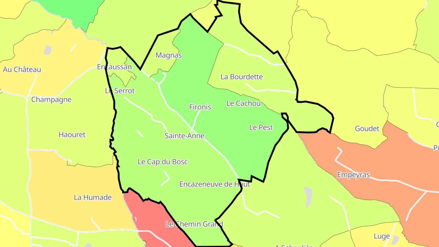 Carte des prix de l'immobilier Sainte-Anne