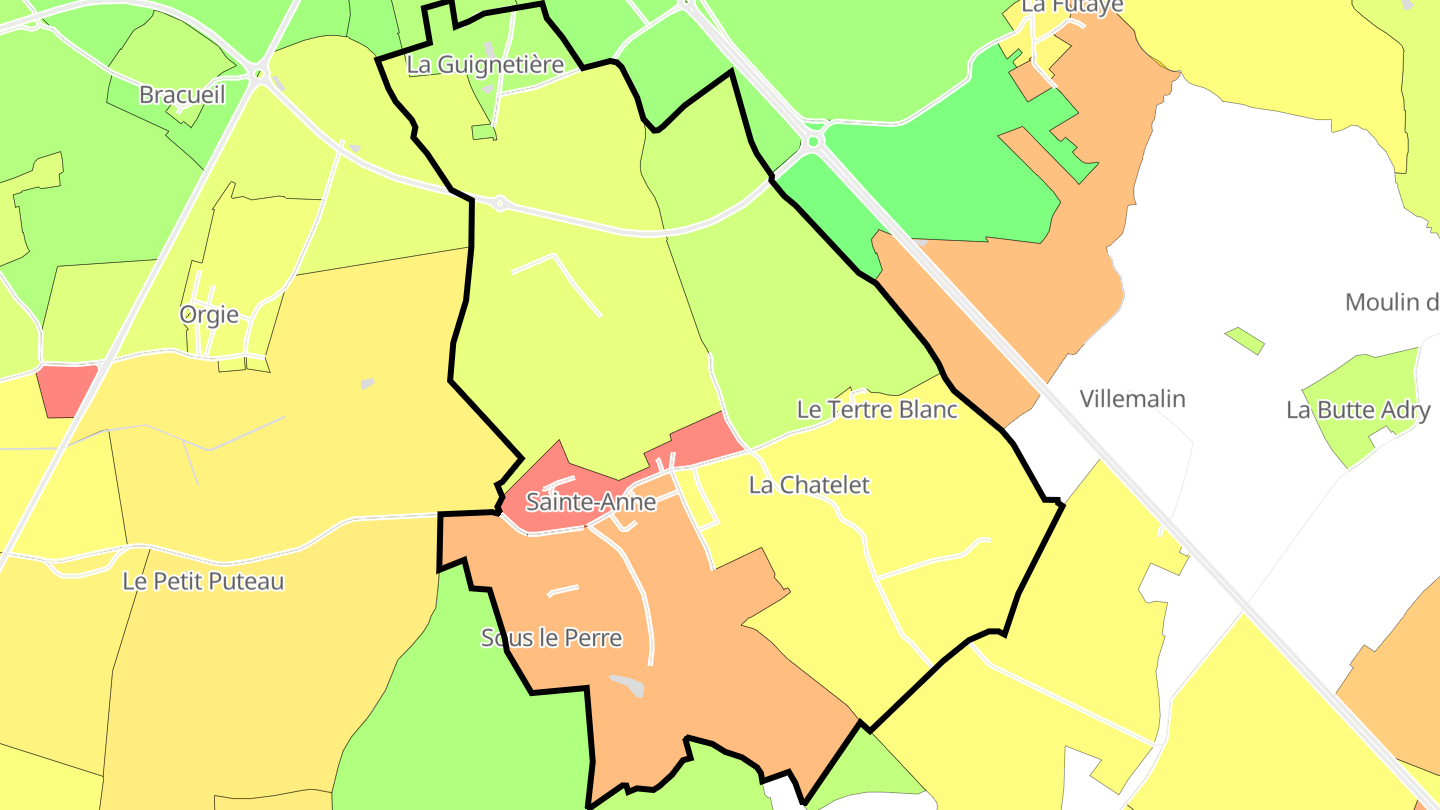 Carte des prix de l'immobilier Sainte-Anne