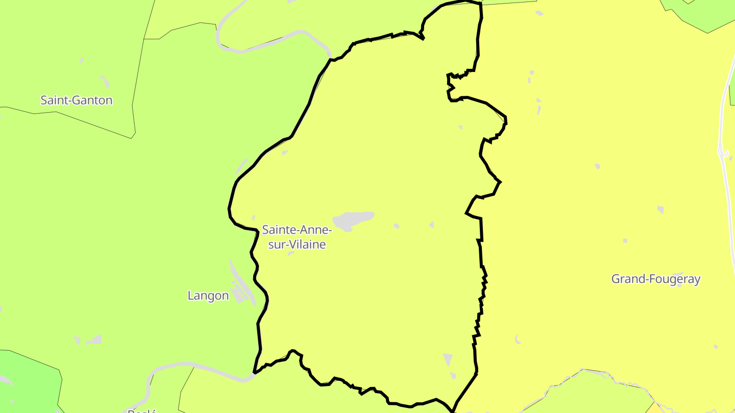 Carte des prix de l'immobilier Sainte-Anne-sur-Vilaine