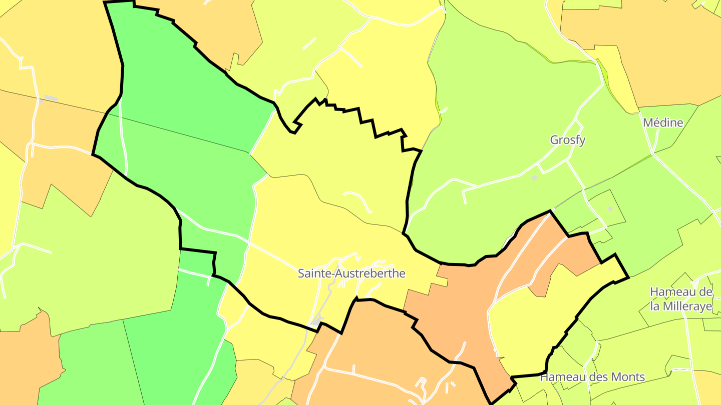 Carte des prix de l'immobilier Sainte-Austreberthe