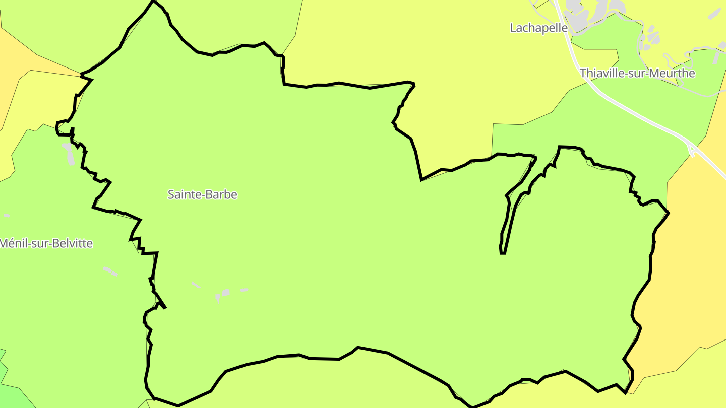 Carte des prix de l'immobilier Sainte-Barbe