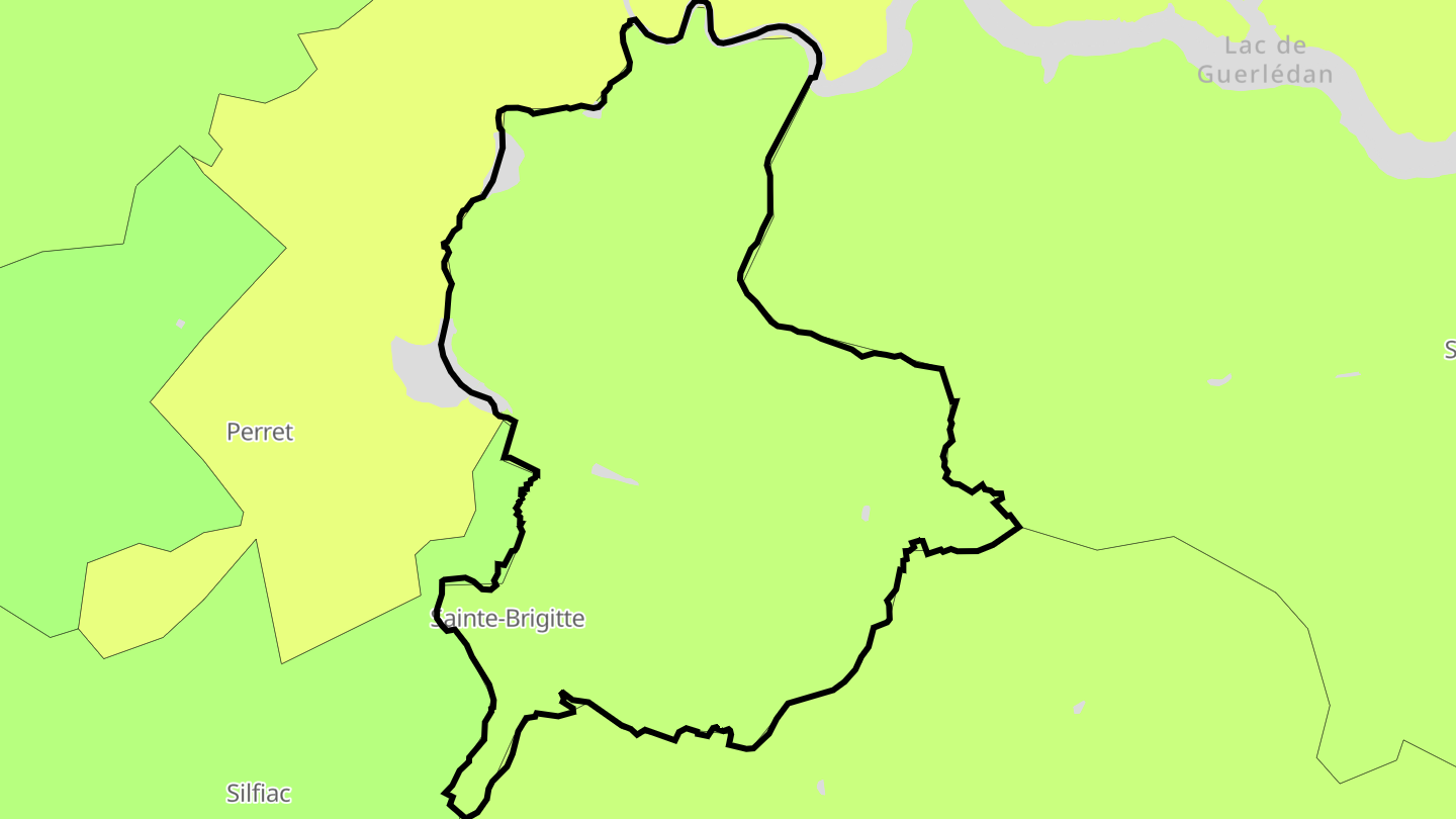Carte des prix de l'immobilier Sainte-Brigitte