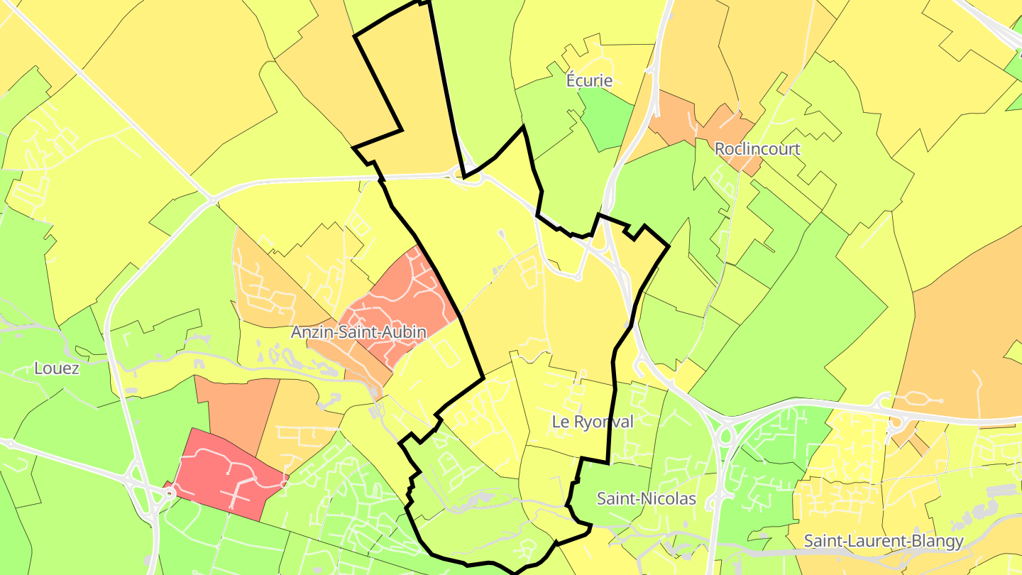 Carte des prix de l'immobilier Sainte-Catherine