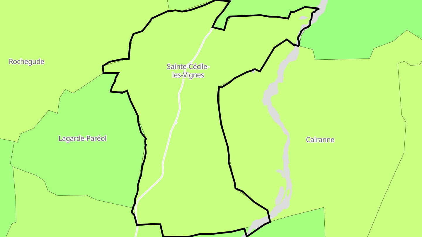 Carte des prix de l'immobilier Sainte-Cécile-les-Vignes