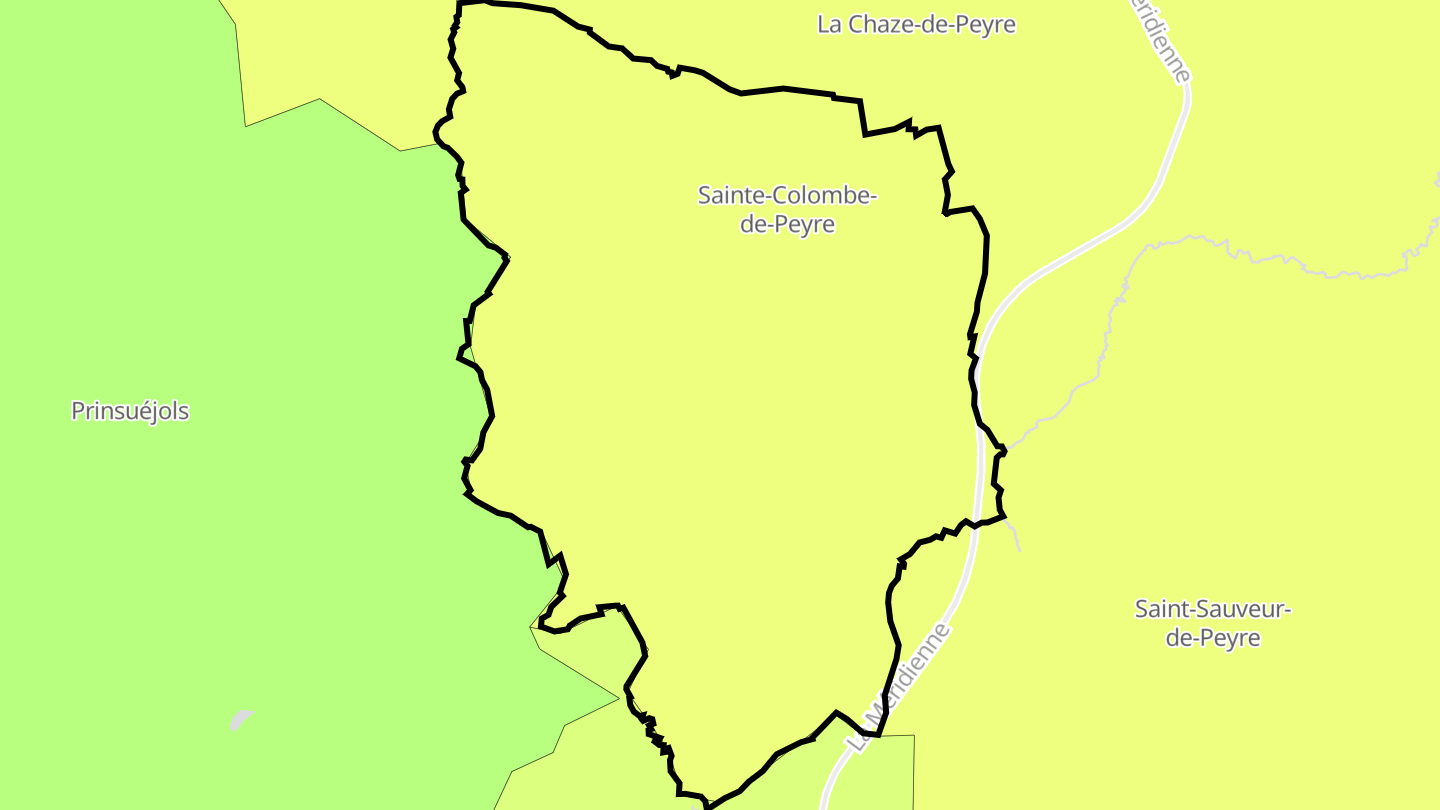 Carte des prix de l'immobilier Sainte-Colombe-de-Peyre