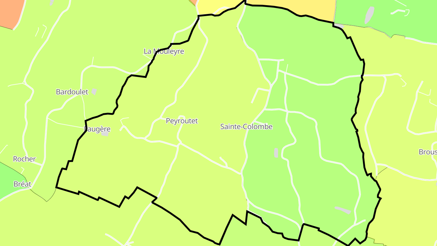 Carte des prix de l'immobilier Sainte-Colombe